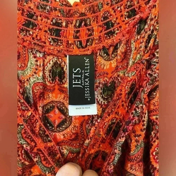 JETS Australia by Jessika Allen Off the Shoulder Boho Dress Size 10 like new - Picture 7 of 9